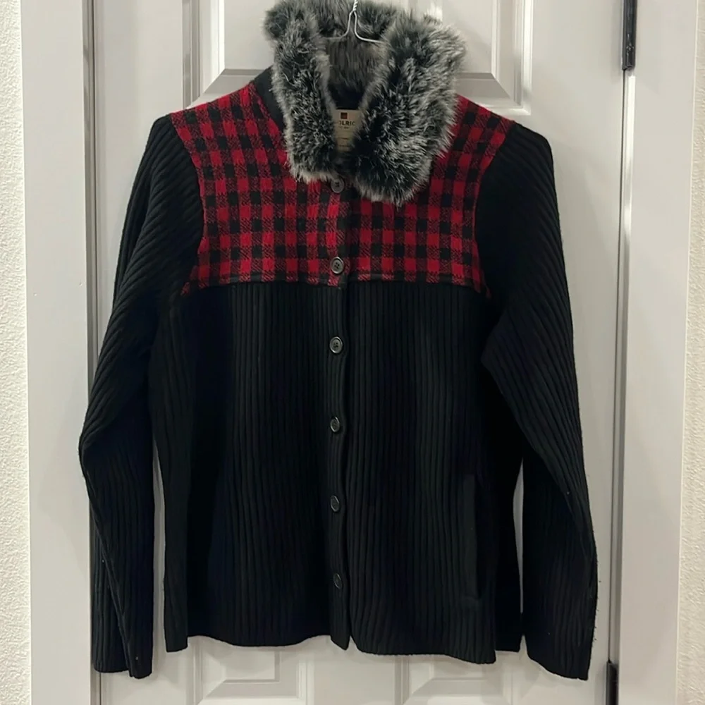 WoolRich Plaid Wool Button Up size Large - Picture 1 of 10